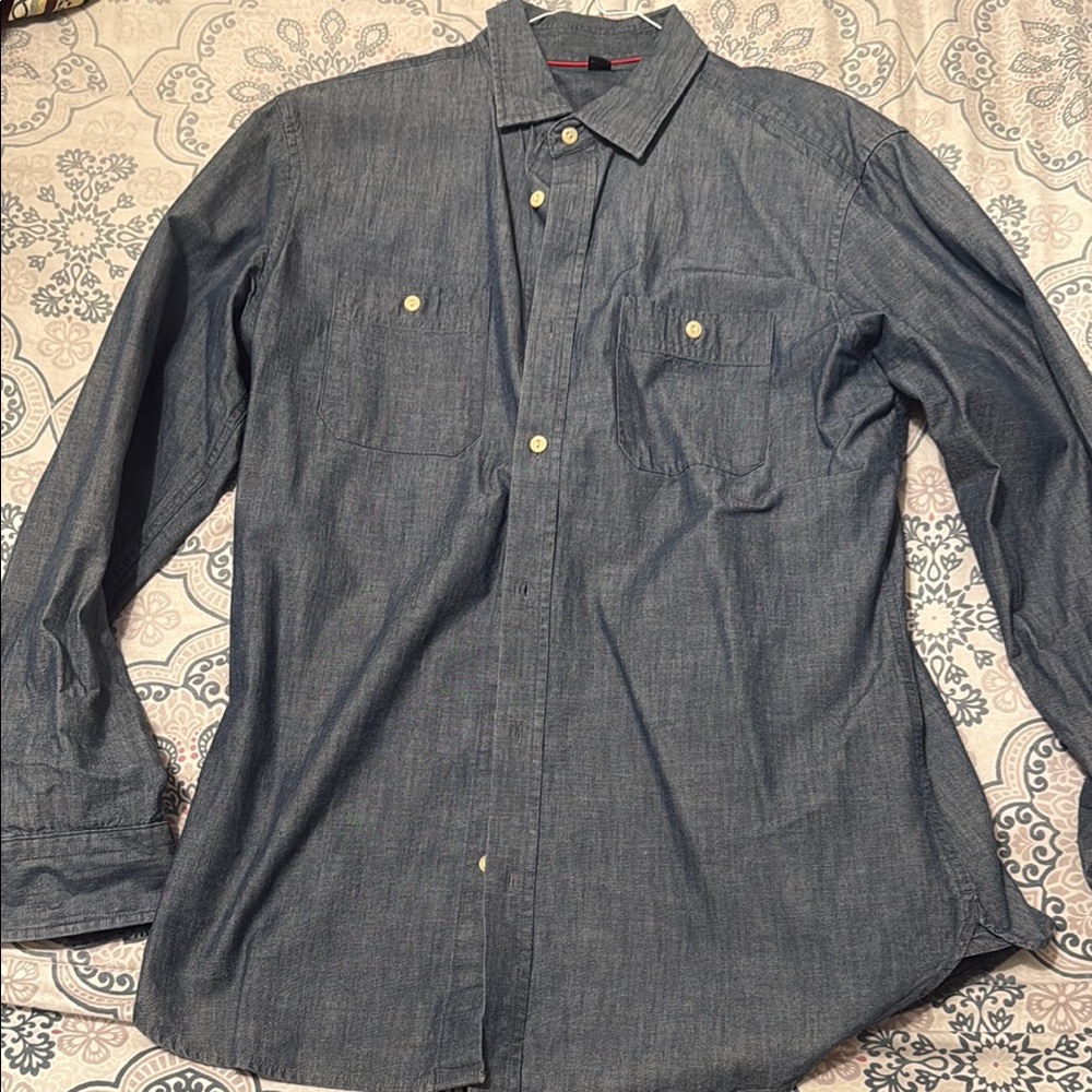 Banana Republic Blue Casual Button Down Shirt Long Sleeves